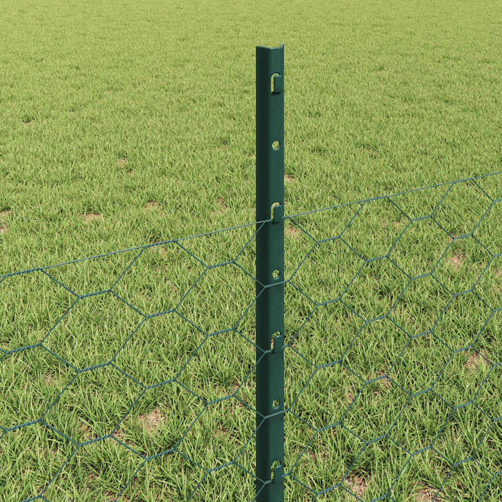 Welded Wire Fence 50 x 0.5 m (W x H) PVC-Coated Steel Green