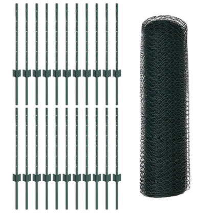 Fence with Post Green