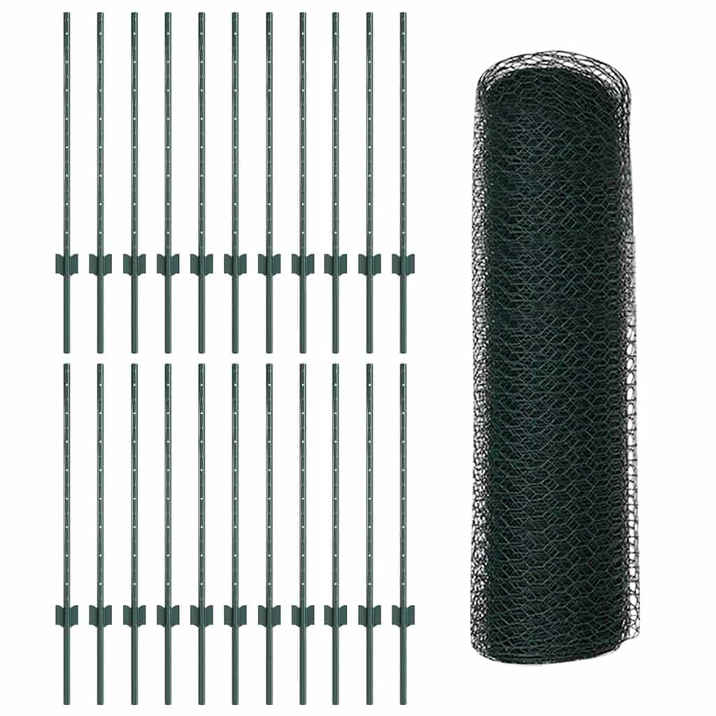 Fence with Post Green