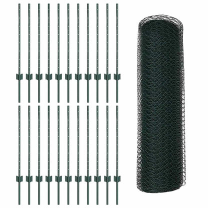 Fence with Post Green
