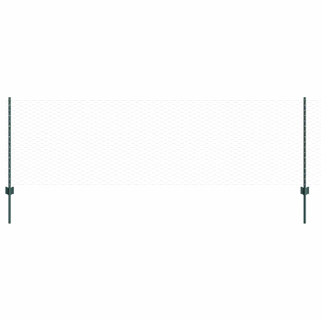 Welded Wire Fence 50 x 0.8 m (W x H) PVC-Coated Steel Green