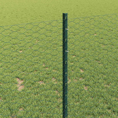 Welded Wire Fence 50 x 1 m (W x H) PVC-Coated Steel Green Mesh