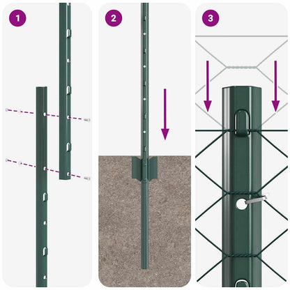 Fence with Post Green