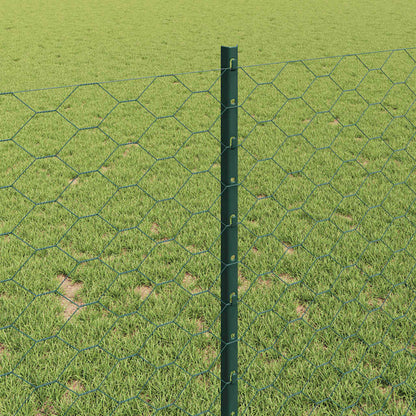 Welded Wire Fence 50 x 1 m (W x H) PVC-Coated Steel Green Mesh