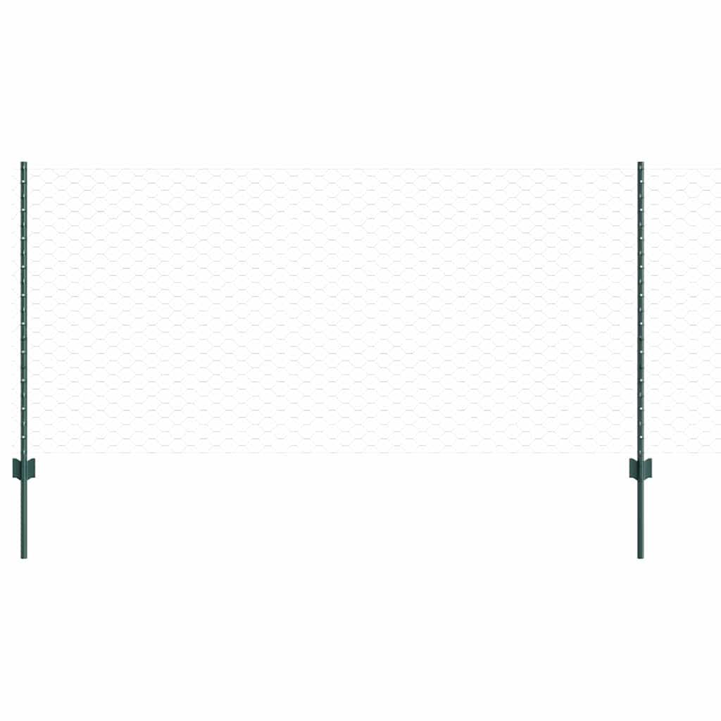 Welded Wire Fence 50 x 1 m (W x H) PVC-Coated Steel Green Mesh