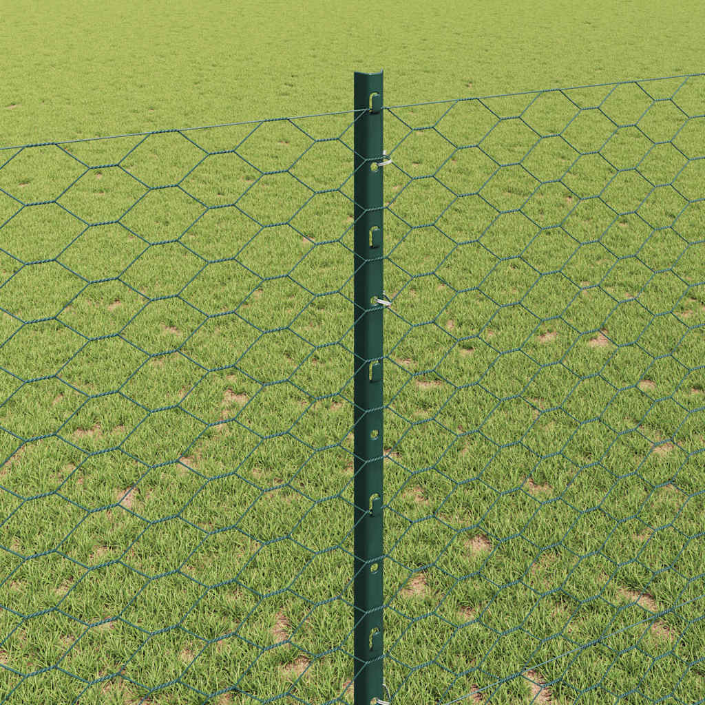 Fence with Post Green