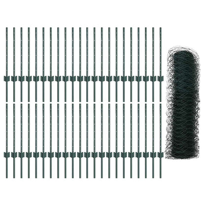 Fence with Post Green