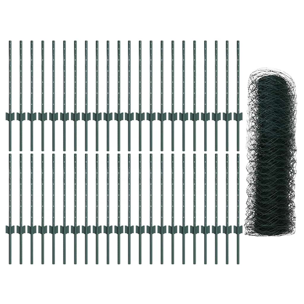 Fence with Post Green