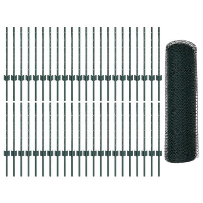 Fence with Post Green