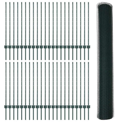 Fence with Post Green
