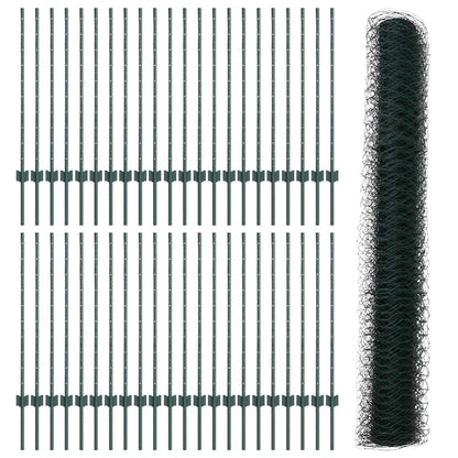 Fence with Post Green