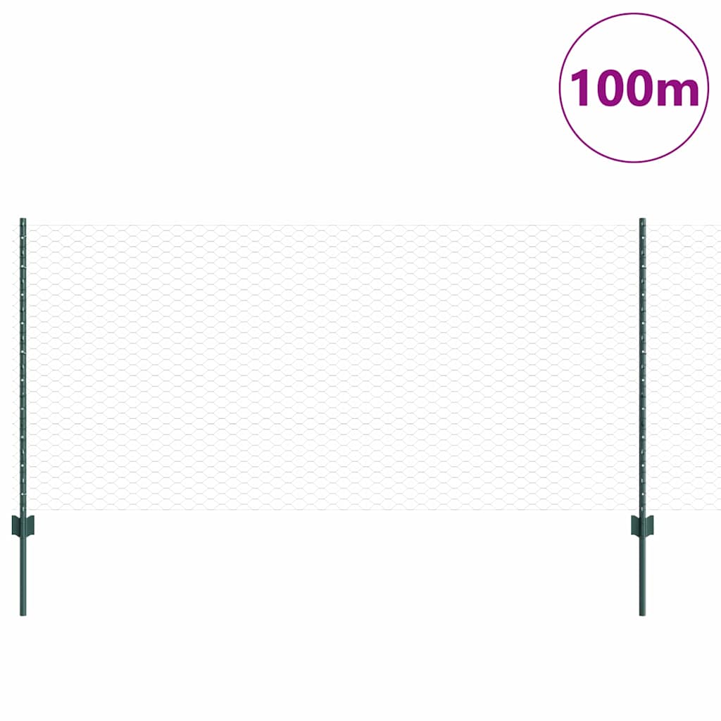 Fence with Post Green