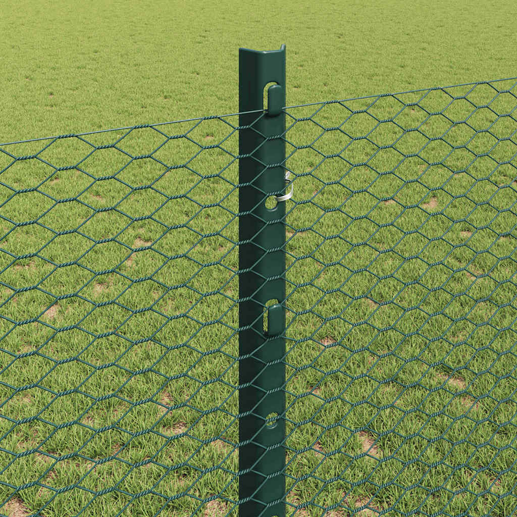 Welded Wire Fence 100 x 1.2 m (W x H) PVC-Coated Steel Green