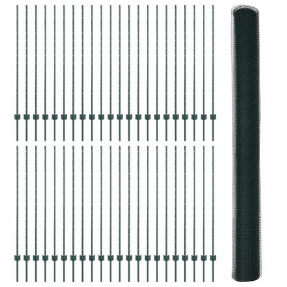 Fence with Post Green