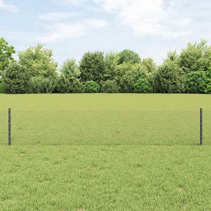 Welded Wire Fence 10 x 0.4 m (W x H) PVC-Coated Steel Grey Mesh
