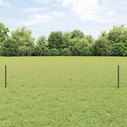 Welded Wire Fence 10 x 0.4 m (W x H) PVC-Coated Steel Grey Mesh