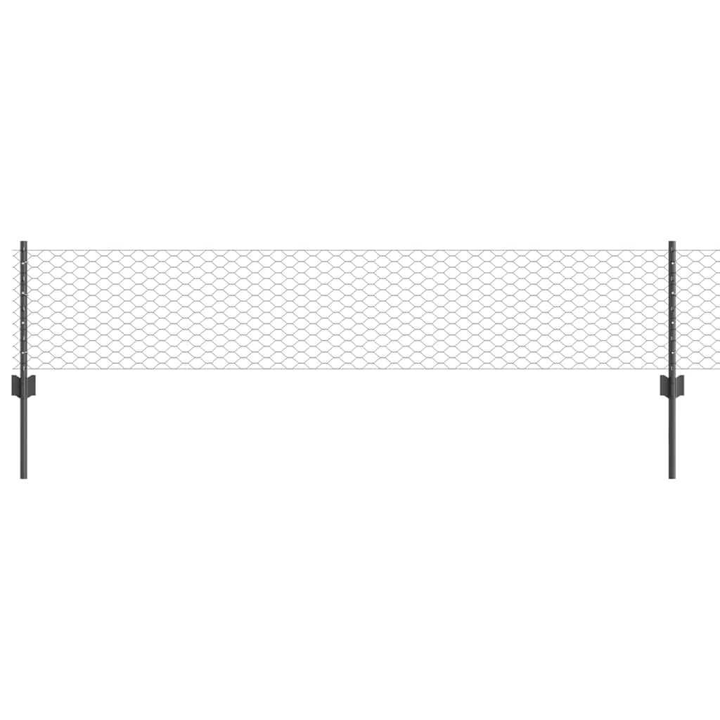 Fence with Post Grey