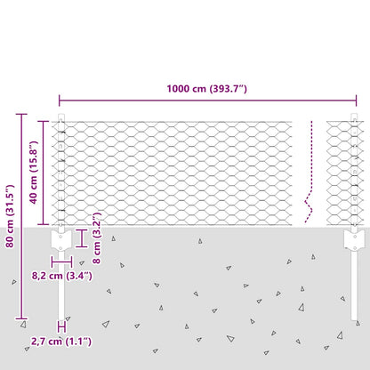 Fence with Post Grey