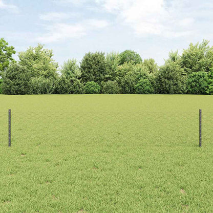 Welded Wire Fence 10 x 0.4 m (W x H) PVC-Coated Steel Grey Mesh