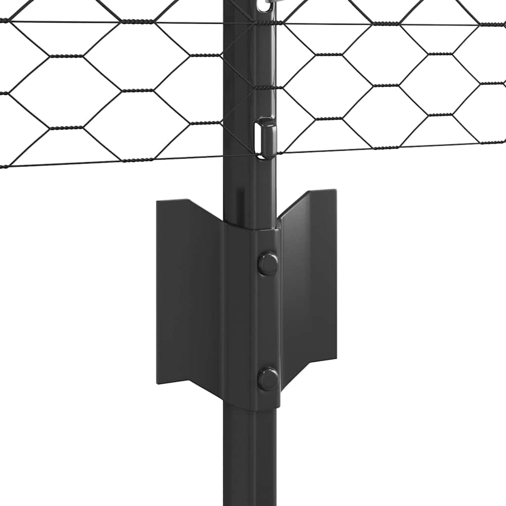 Fence with Post Grey