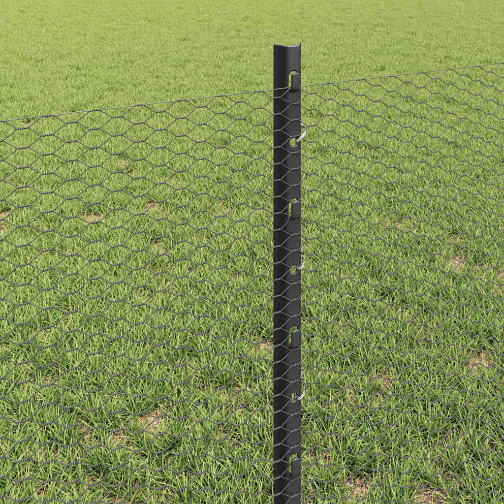 Fence with Post Grey