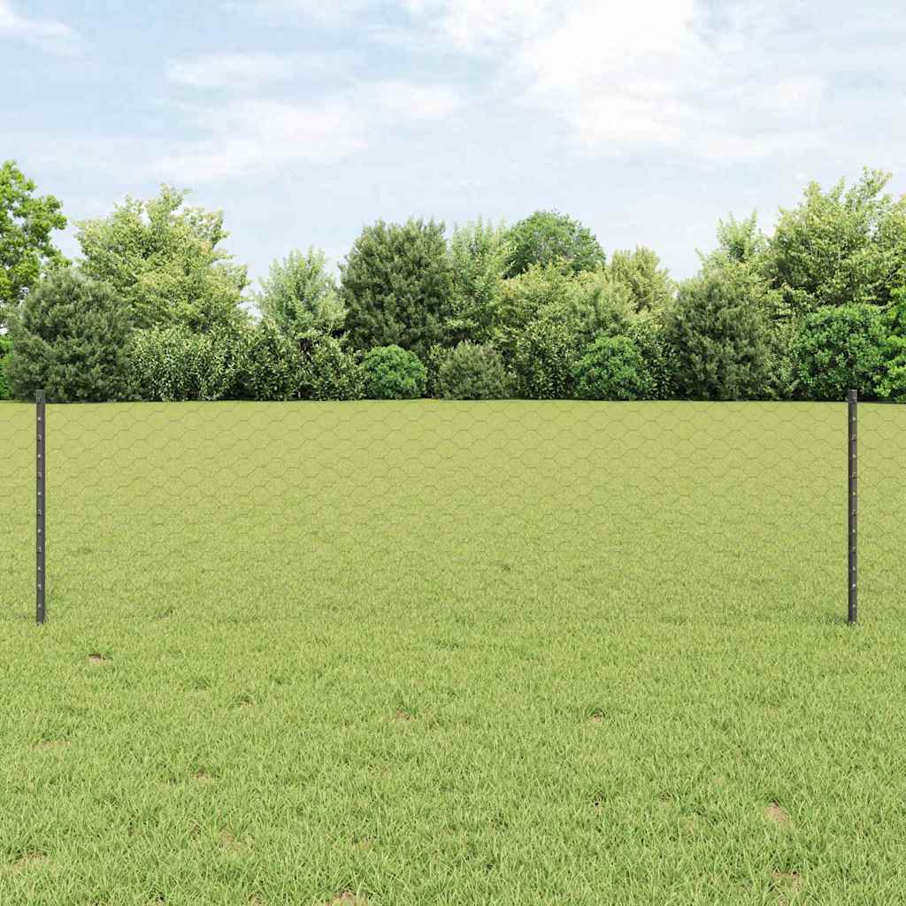 Fence with Post Grey