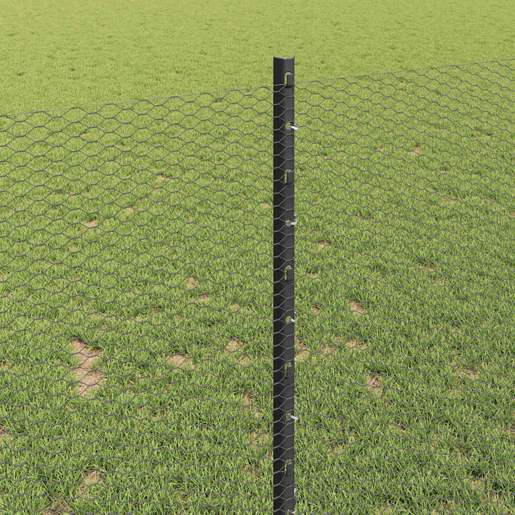 Fence with Post Grey