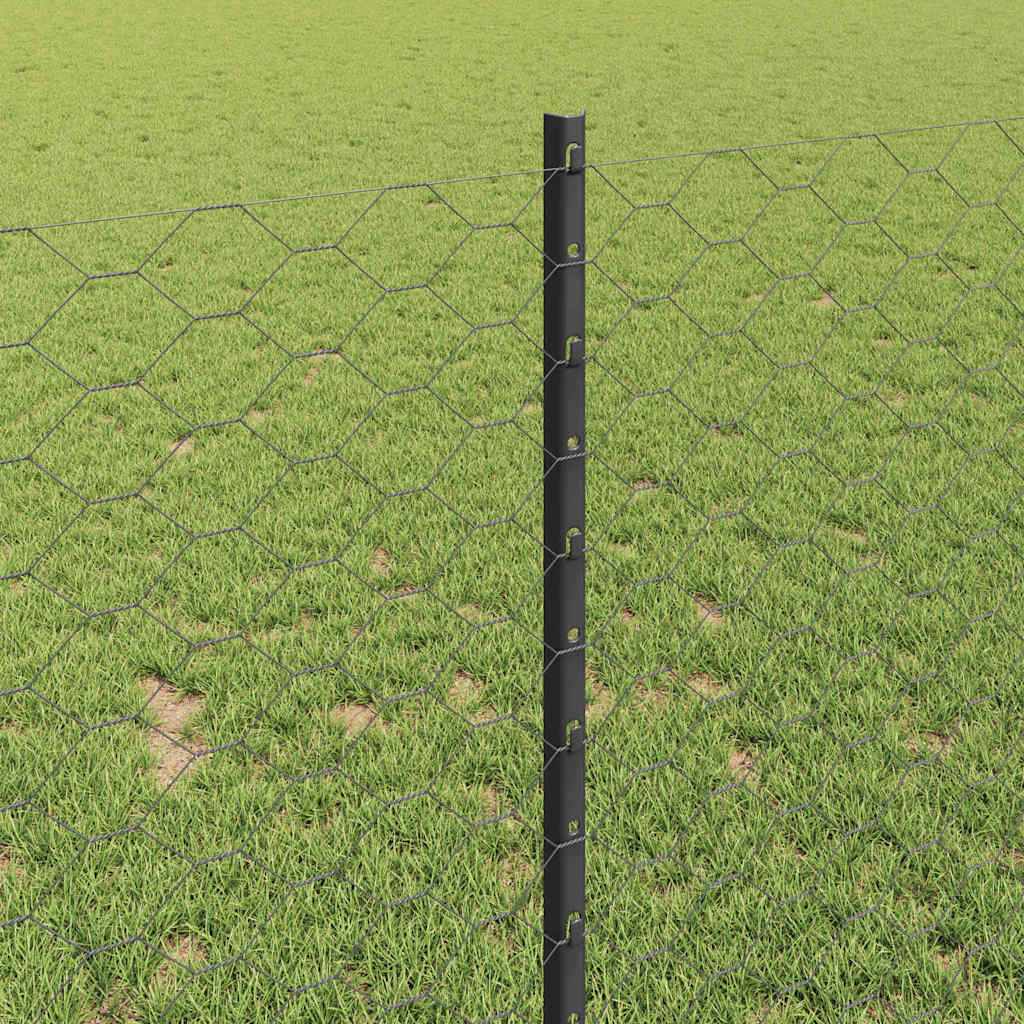 Fence with Post Grey