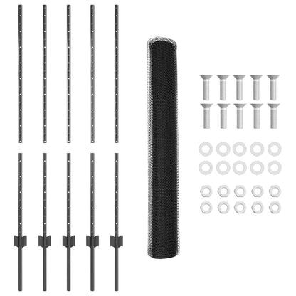 Fence with Post Grey