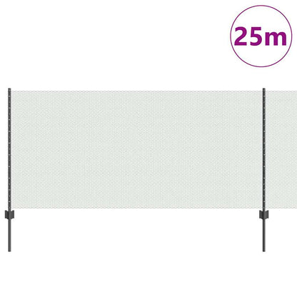 Welded Wire Fence 25 x 1 m (W x H) PVC-Coated Steel Grey Mesh