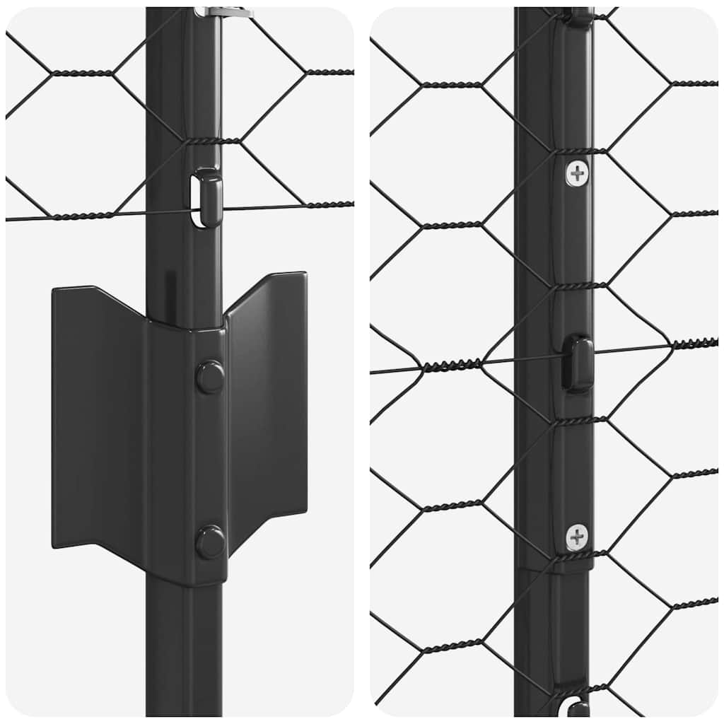 Fence with Post Grey
