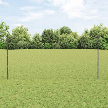 Fence with Post Grey 1.2 x 25 m Steel