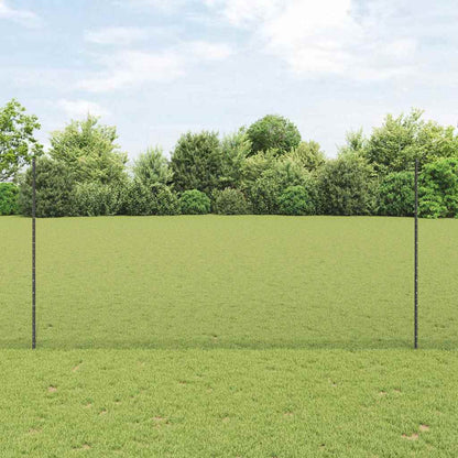 Welded Wire Fence 25 x 1.6 m (W x H) PVC-Coated Steel Grey Mesh