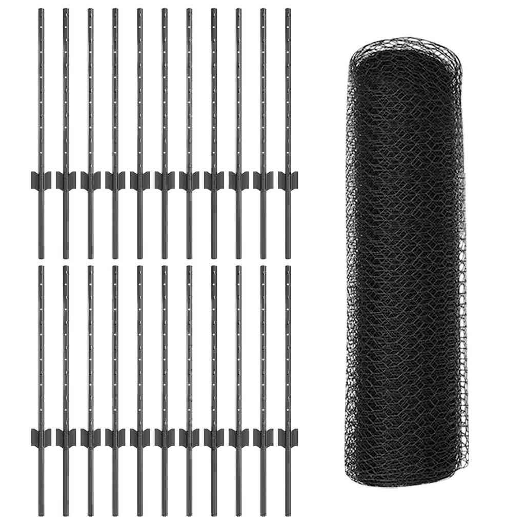 Fence with Post Grey
