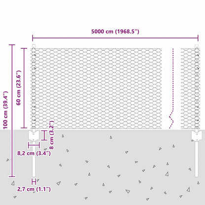 Fence with Post Grey
