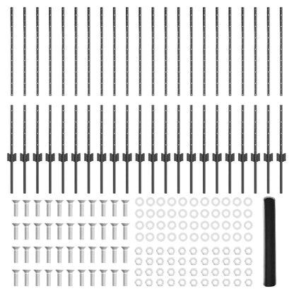 Welded Wire Fence 50 x 1 m (W x H) PVC-Coated Steel Grey Mesh