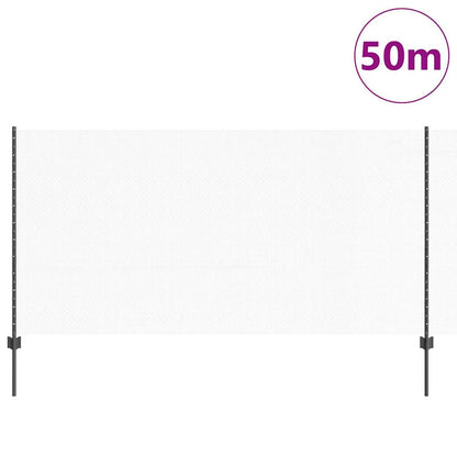 Fence with Post Grey 1.2 x 50 m Steel and PVC