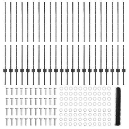 Welded Wire Fence 50 x 1.2 m (W x H) PVC-Coated Steel Grey Mesh