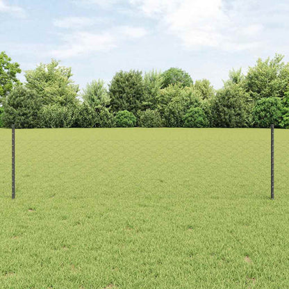 Welded Wire Fence 100 x 0.5 m (W x H) PVC-Coated Steel Grey