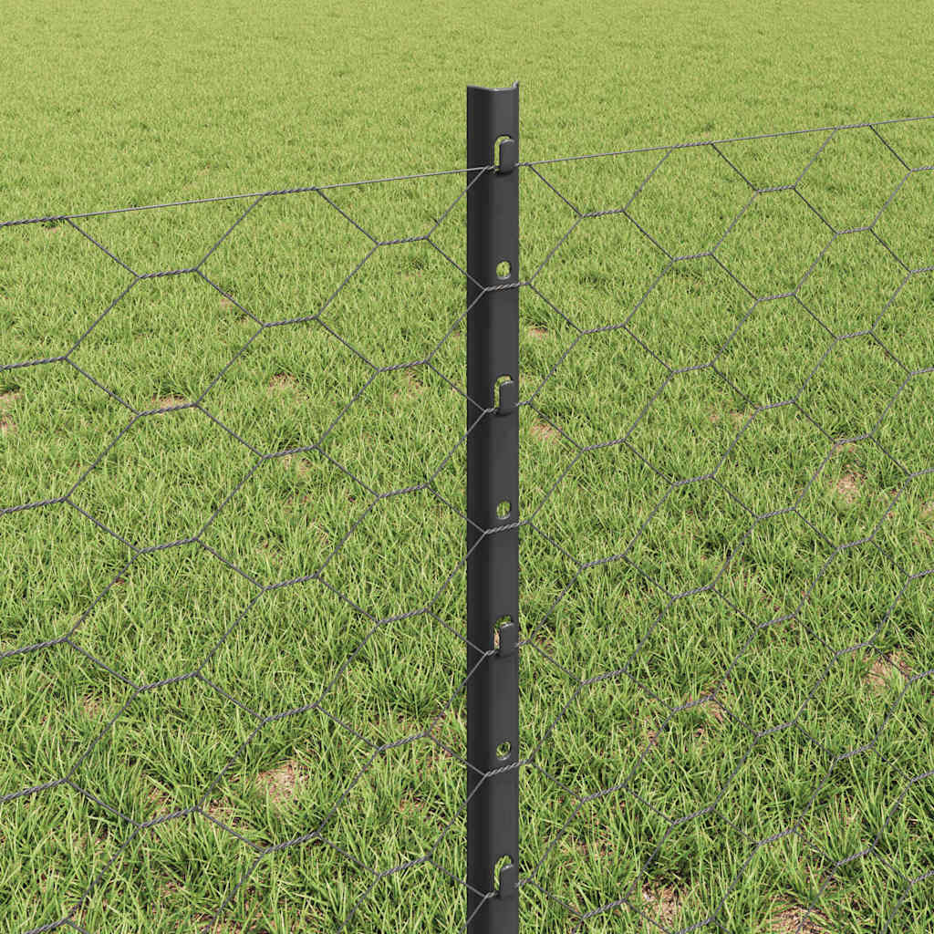 Fence with Post Grey
