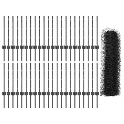 Fence with Post Grey