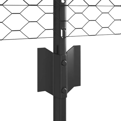 Fence with Post Grey