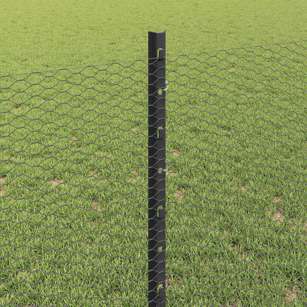 Fence with Post Grey