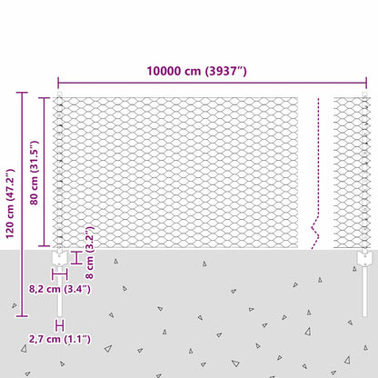 Fence with Post Grey