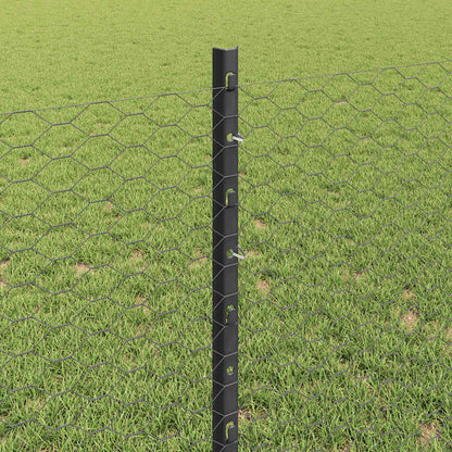 Fence with Post Grey
