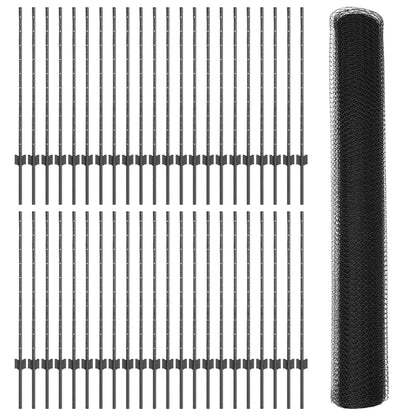 Fence with Post Grey