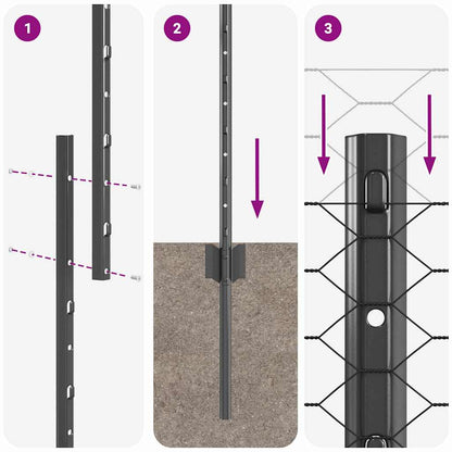 Fence with Post Grey