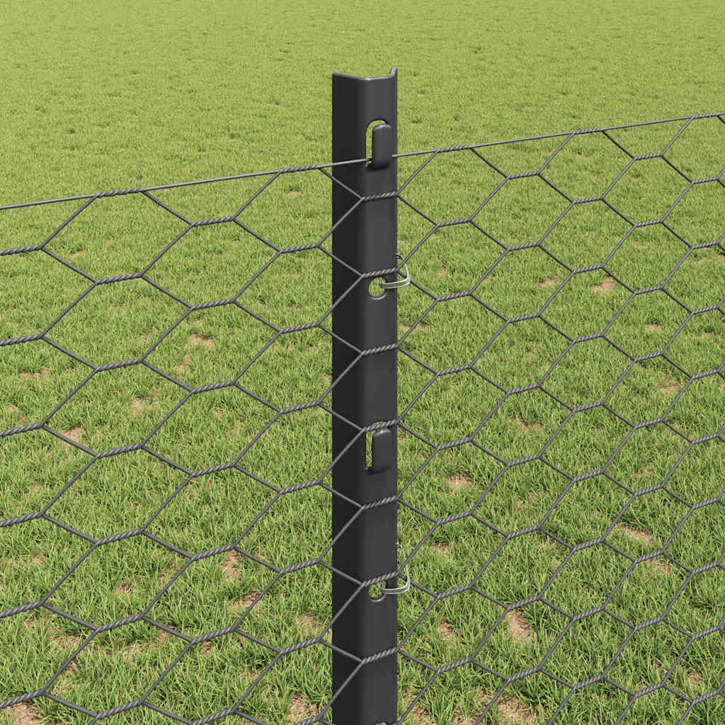 Fence with Post Grey
