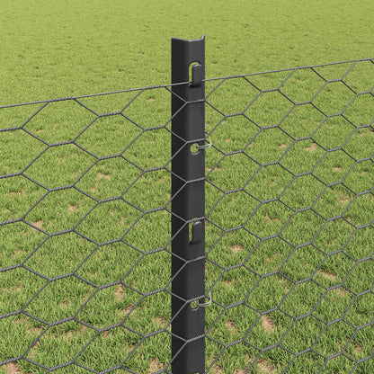 Fence with Post Grey