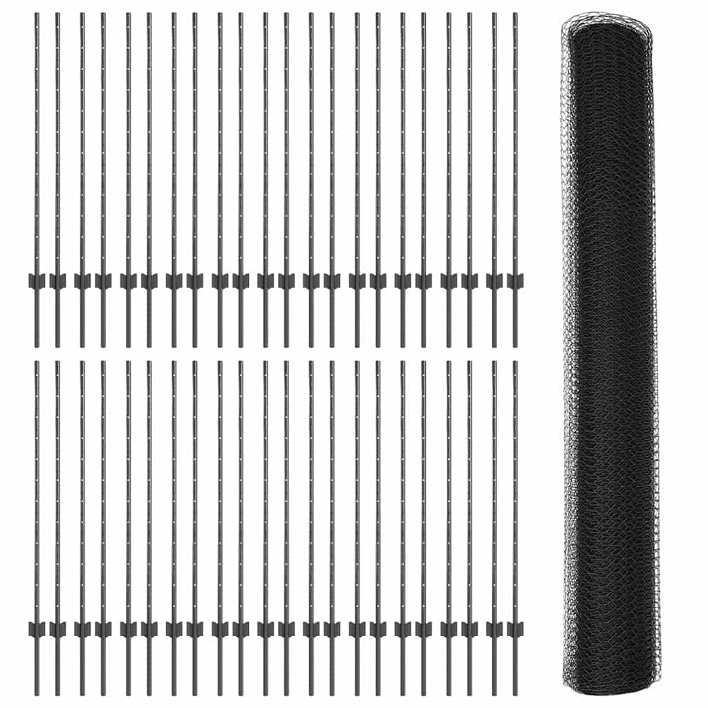 Fence with Post Grey